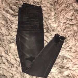 American Eagle High Waist Ripped Jeans